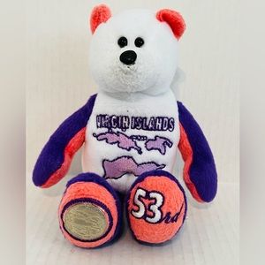 Limited Treasures U S Virgen Islands Quarter Bear Plush